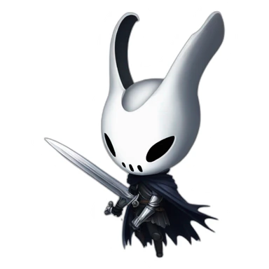 Hollow knight whit sword sticker