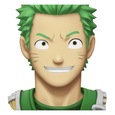 Zoro from one piece smiling  sticker