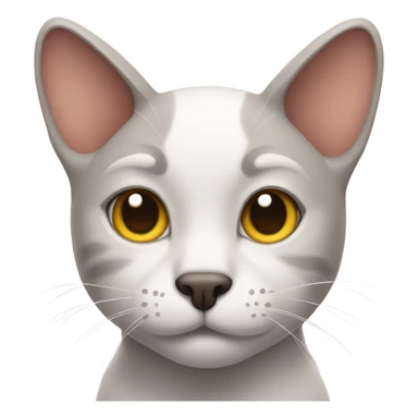Cat with dog ears doing a side eye sticker