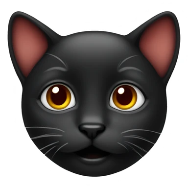 Black baby cat with red cheeks sticker