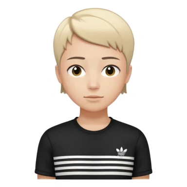 Adidas white stripes black human sticker