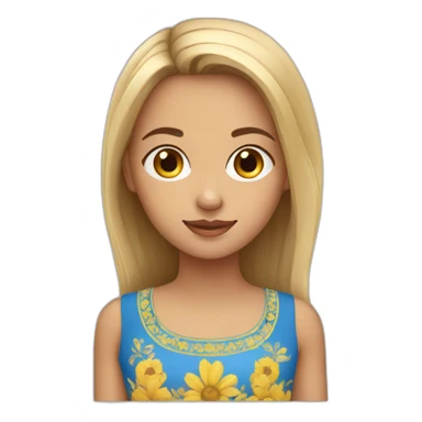 Ukranian girl sticker