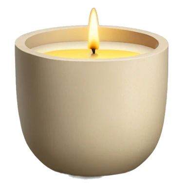 Scented Candle in beige concrete vessel sticker