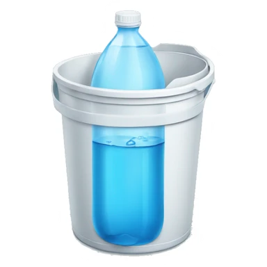 bottle of water in bucket sticker