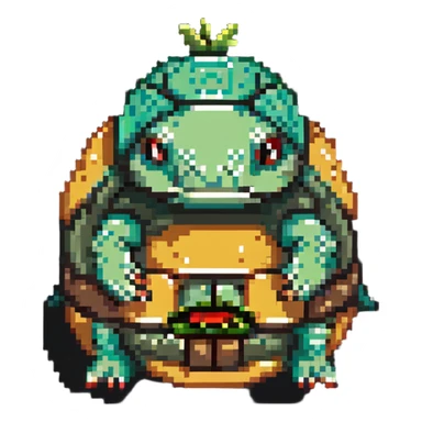 turtle transforming into a hamburger sticker