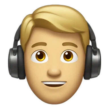 Headphones white guy sticker