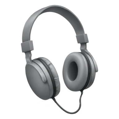 grey headphones  sticker