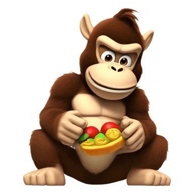 Donkey kong eating Mario  sticker