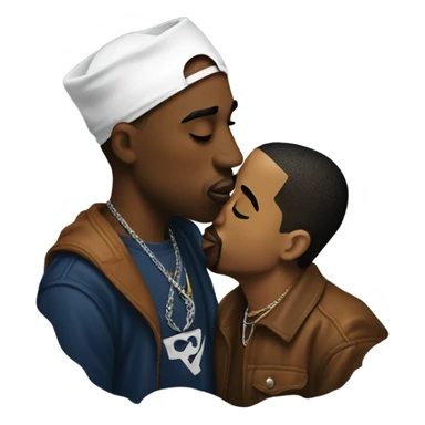 Biggie kissing Tupac sticker