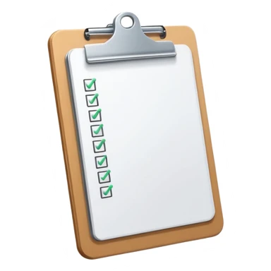 clipboard with return icon in upper corner sticker