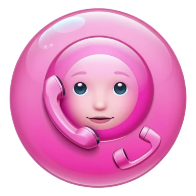 pink phone contacts bubble sticker