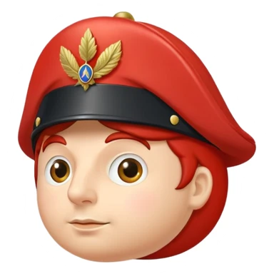 Tomato wearing Napoleon's cocked hat and military officer uniform sticker