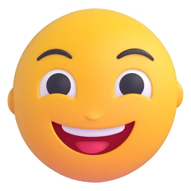 smiling face 3D emoji sticker