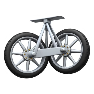 Emoji-style aircraft landing gear with a single wheel and strut, simplified design, clean lines, cartoon-like, isolated on white background, minimal shading sticker