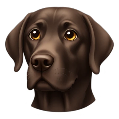 dark brown Labrador sticker