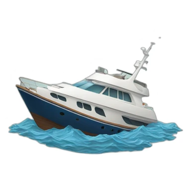 sinking yacht sticker