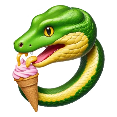 dondurma yiyen yılan sticker