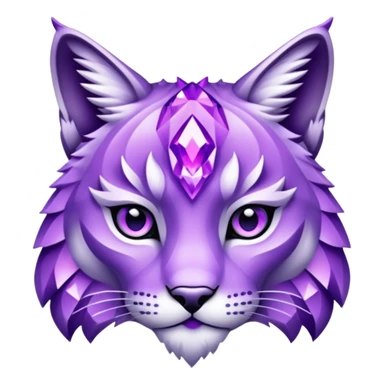 Lynx made of crystals that's purple sticker