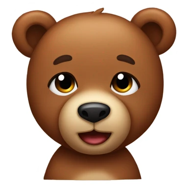 Cute brown teddy beat sticker