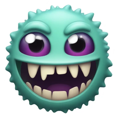 A monster with big teeth sticker