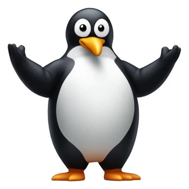 Penguin on steroids sticker