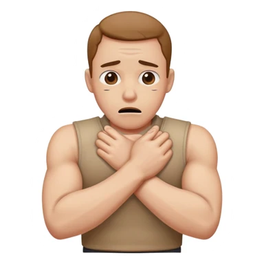 Chocking  yourself with arms crossed sticker