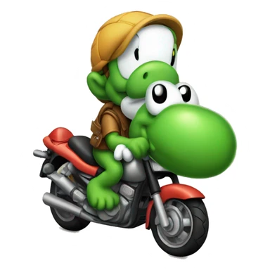 yoshi auf motorrad sticker