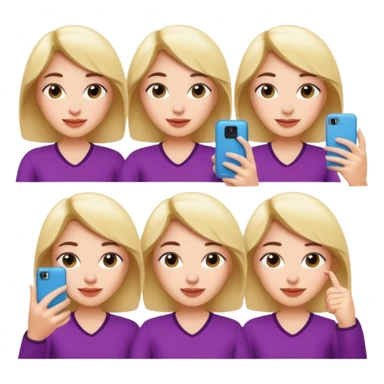 Kristy doing different selfie poses sticker