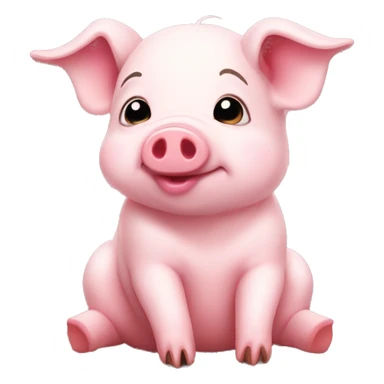 Good night very cute pig sticker