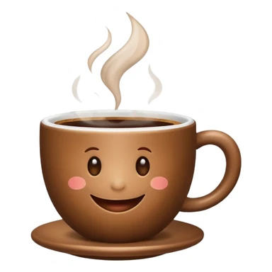 a cute cup of coffee with a smile sticker