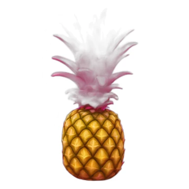 fluorescent pineapple pink sticker