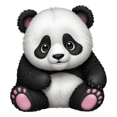 Panda that feels too full sticker