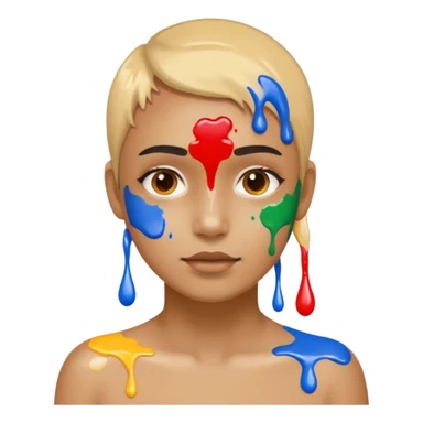 paint drop on face  body sticker