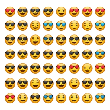 do 20 emojis, different, that dont exist, detailed sticker