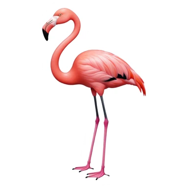 Black flamingo sticker