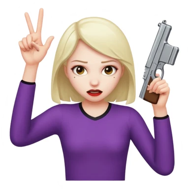 girl doing the kill herself emote sticker