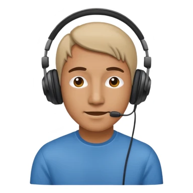 Person wear headphone sticker