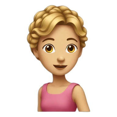 fille sur une crevette sticker