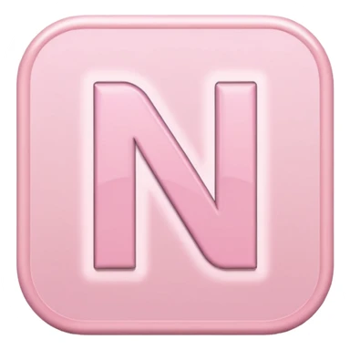 Netflix aesthetic "N" logo in pastel pink sticker