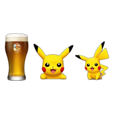 Pikachu,mbappé and ronaldo beer sticker