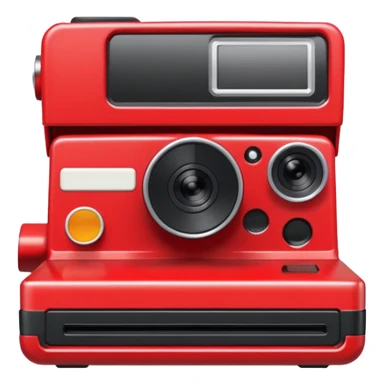 red polaroid camera sticker