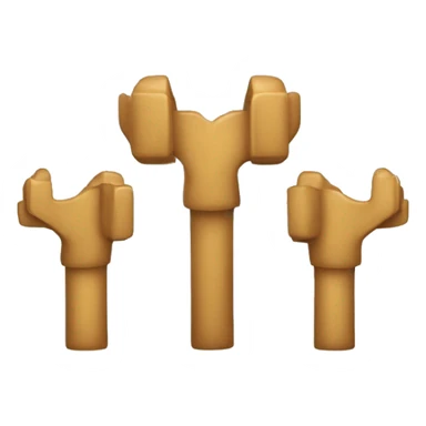 Tres clavos unidos entrelazados formando una cruz sticker