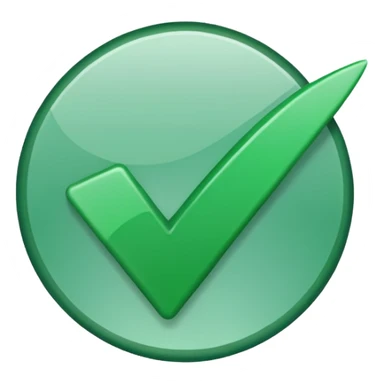 The symbol of a check ✔️ ✅️ sticker