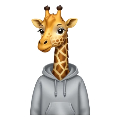 Giraffe wearing a sweatshirt  sticker