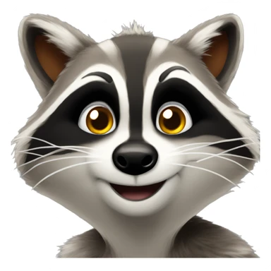 a Racoon loves a Fox  sticker