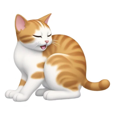 Cat making biscuits sticker