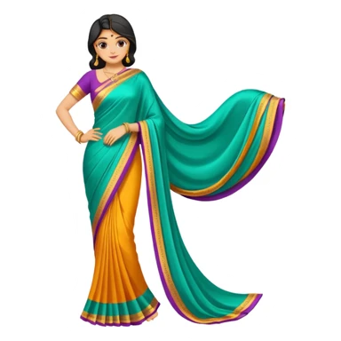 saree without woman sticker