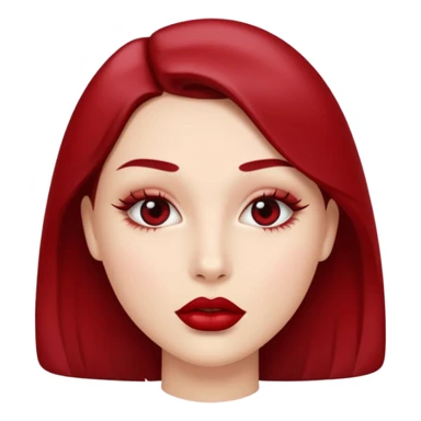 dark red kiss sticker