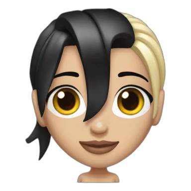 Eminem-with-black-hair-beauty-earring-girl sticker