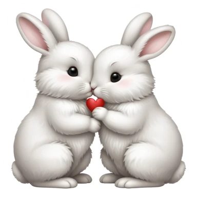 Bunnies kissing sticker